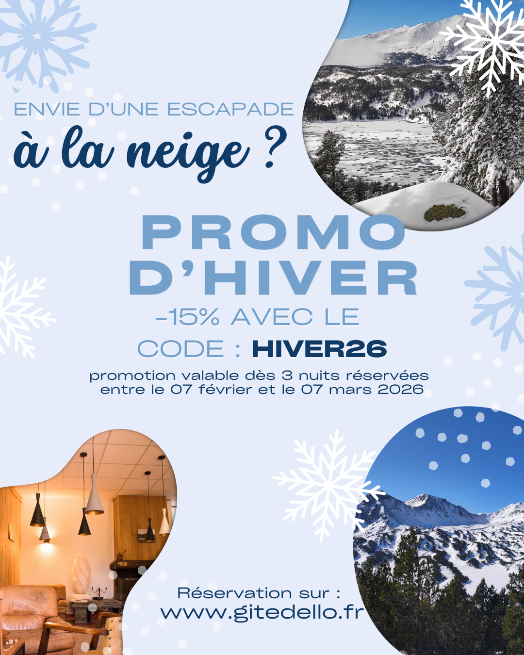 Promotion vacances d'hiver Gite de Llo en Cerdagne